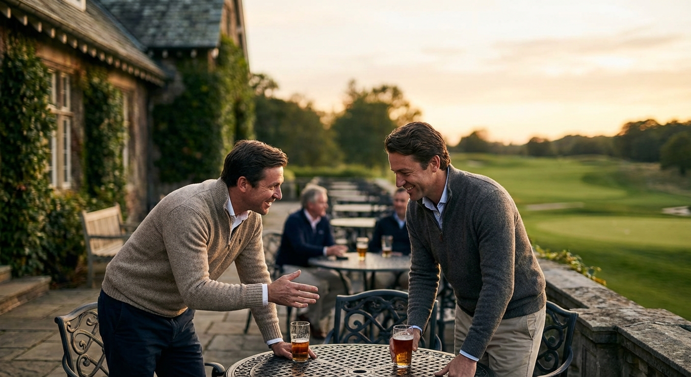 After-Game auf Terrasse