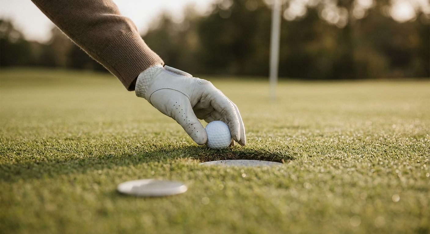 Hand am Puttinggrün