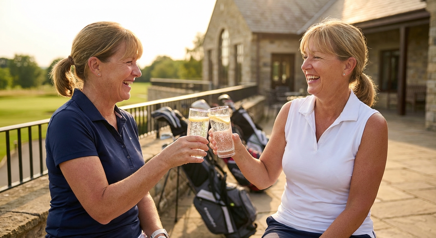 Golferinnen stoßen an
